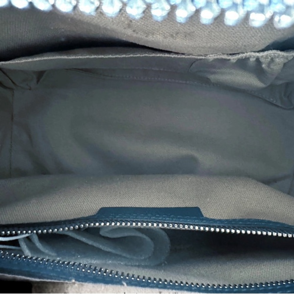 Givenchy Small Antigona Leather Satchel Oil Blue Bag New Authentic - Picture 12 of 13